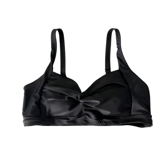 DHFJKG String Bikini Tops For Women Bathing Suit Swim Ruched Bikini Top With Adjustable Straps Solid Color Stylish Beachwear
