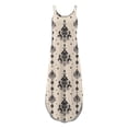 thumbnail image 1 of DHFJKG Summer Boho Dresses For Women Sleeveless Beach Vacation Clothes Spaghetti Strap Scoop Neck Curved Hem Long Dress Floral Trendy Dresses, 1 of 2