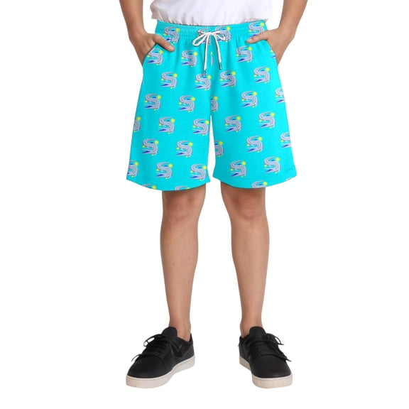DHFJKG Summer Boys Hawaiian Beach Shorts Wide Leg Casual Drawstring Elastic Waist Tropical Printed Shorts Vacation Outfits 5-16Y Versatile Bottoms