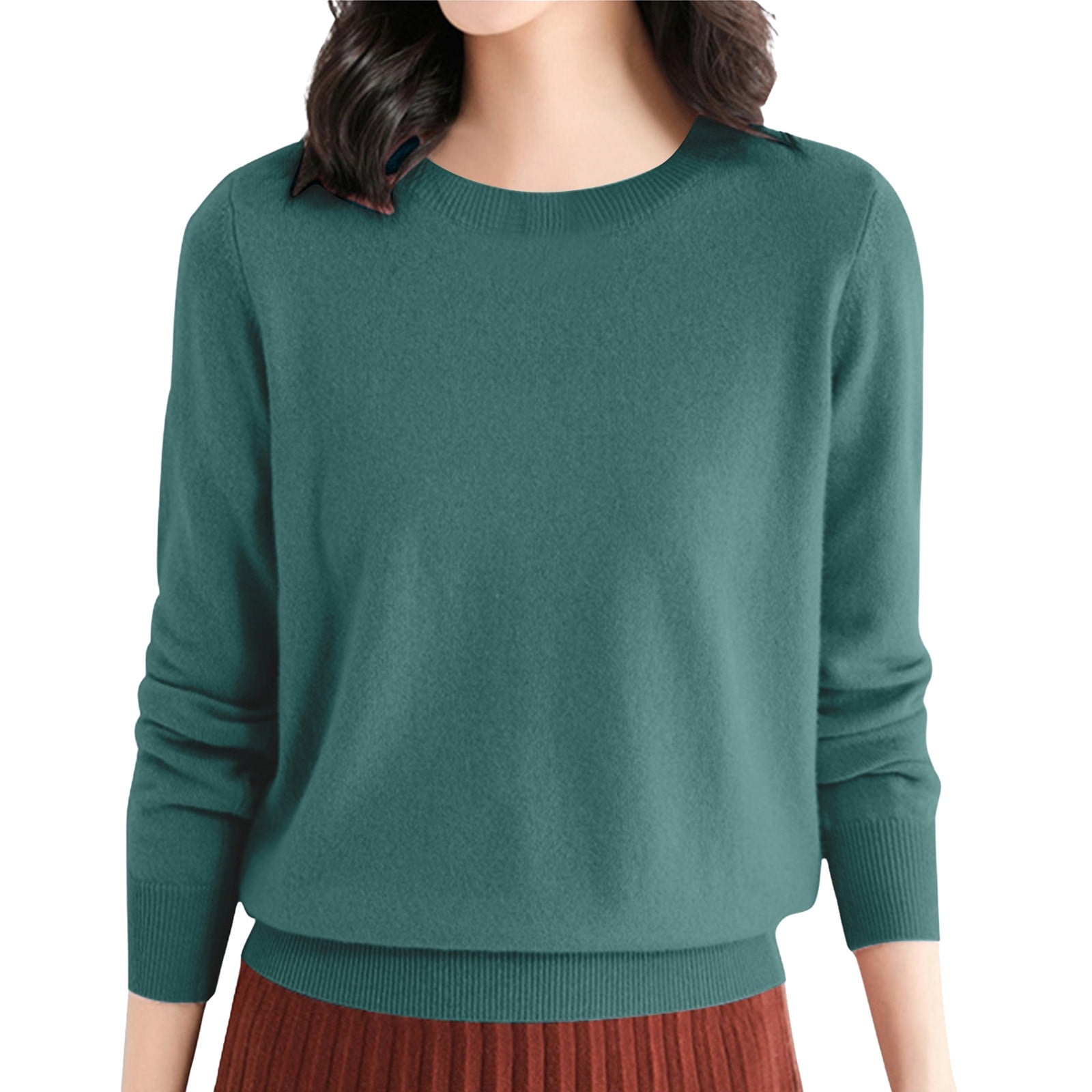 DHFJKG Sweaters For Women Casual Loose Fit Knitted Pullover Sweater ...