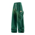 thumbnail image 1 of DHFJKG Sweatpants For Men Joggers Corduroy Wide Leg Loose Fit Elastic Waist Pants With Drawstring Trendy Trousers, 1 of 5