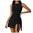 thumbnail image 1 of DHFJKG Tennis Dresses For Women Athletic Dress With Built In Shorts Sleeveless Casual Fitness Mini Dress Gym Sportswear Trendy Dresses, 1 of 8