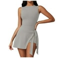 thumbnail image 1 of DHFJKG Tennis Dresses For Women Athletic Dress With Built In Shorts Sleeveless Casual Fitness Mini Dress Gym Sportswear Trendy Dresses, 1 of 8