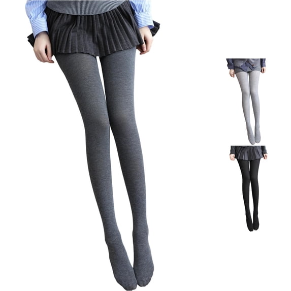 DHFJKG Thermal Tights For Women, Fuzzy Lining Winter High Waisted Ribbed Pantyhose, Warm Footed Leggings For Women