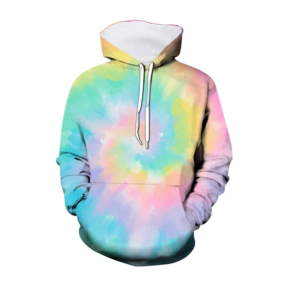 DHFJKG Tie Dye Hoodies Boys Girls Long Sleeve Hooded Drawstring Pullover Toddlers Children's Sweatshirt Leisure Tops