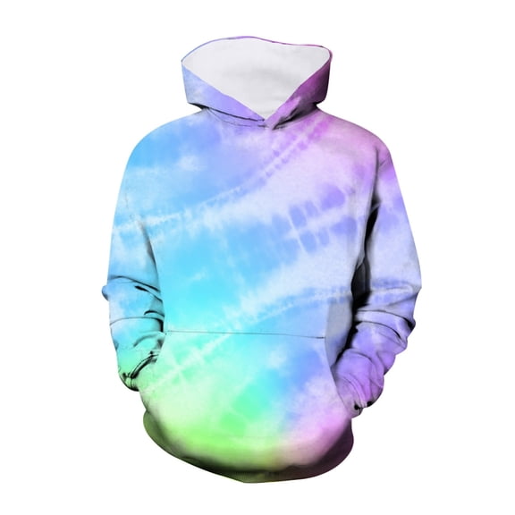DHFJKG Tie Dye Hoodies Boys Girls Long Sleeve Hooded Drawstring Pullover Toddlers Children's Sweatshirt Leisure Tops