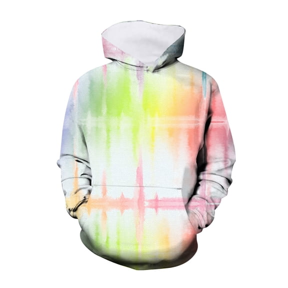 DHFJKG Tie Dye Hoodies Boys Girls Long Sleeve Hooded Drawstring Pullover Toddlers Children's Sweatshirt Versatile Tops