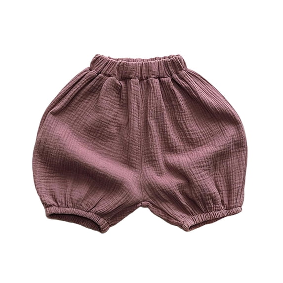 DHFJKG Toddler Baby Bloomers Shorts For Boys Girls Summer Elastic Waist Solid Color Breathable Cotton Shorts 0-5T Trendy Bottoms