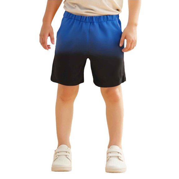 DHFJKG Toddler Boys Athletic Shorts Straight Leg Loose Fit Gradient Sport Summer Sweat Shorts For Kids 1-6Y Soft Bottoms