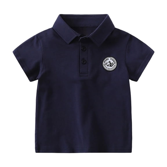 DHFJKG Toddler Boys Shorts Sleeve Polo Shirts School Uniform Top Baby Boy Summer Clothes 1-6T Versatile Tops