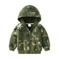 thumbnail image 1 of DHFJKG Toddler Child Zip Up Hoodies Jackets Dinosaur Printed Long Sleeve Hooded Sweatshirt Coat With Pockets For Boy Girl Versatile Outerwear, 1 of 8