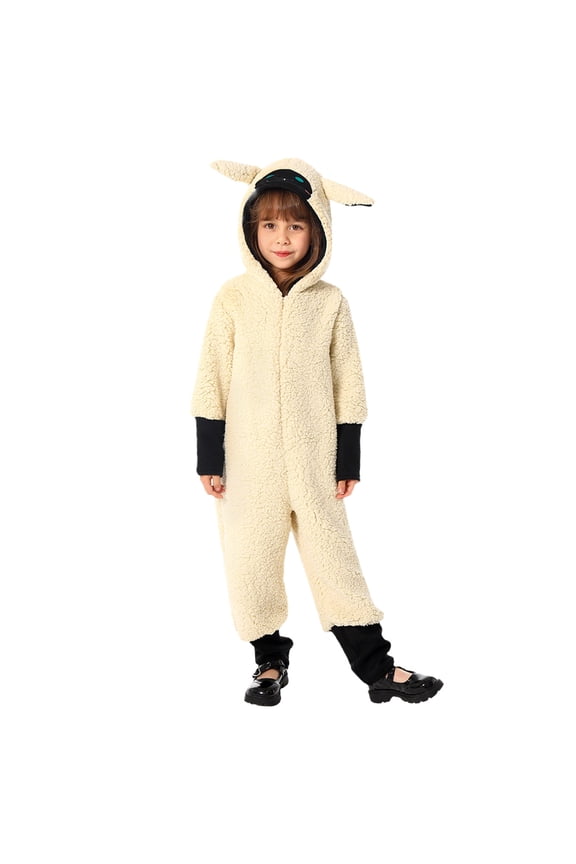 Toddler Kids Animal Onesie Outfit Ears Hooded Fuzzy Zipper Jumpsuits For Stage Photography Show And Themed Party Events Comfort One-Pieces