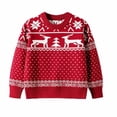 thumbnail image 1 of DHFJKG Toddler Kids Unisex Christmas Knit Sweater Reindeer Long Sleeve Pullover Sweater Clothes Relaxed Fit Tops, 1 of 5