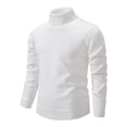 thumbnail image 1 of DHFJKG Turtleneck Knitted Sweater Mens Slim Fit Solid Color Long Sleeve Knitwear Pullover Tops With Ribbing Edge Keep Warm Cozy Jumper Tops, 1 of 2