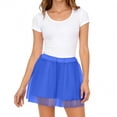 thumbnail image 1 of DHFJKG Tutu Mini Skirts Women Mesh Layered A Line Rave Party Elastic Waistband Solid Color Skirt Carnival Dance Trendy Skirt, 1 of 5