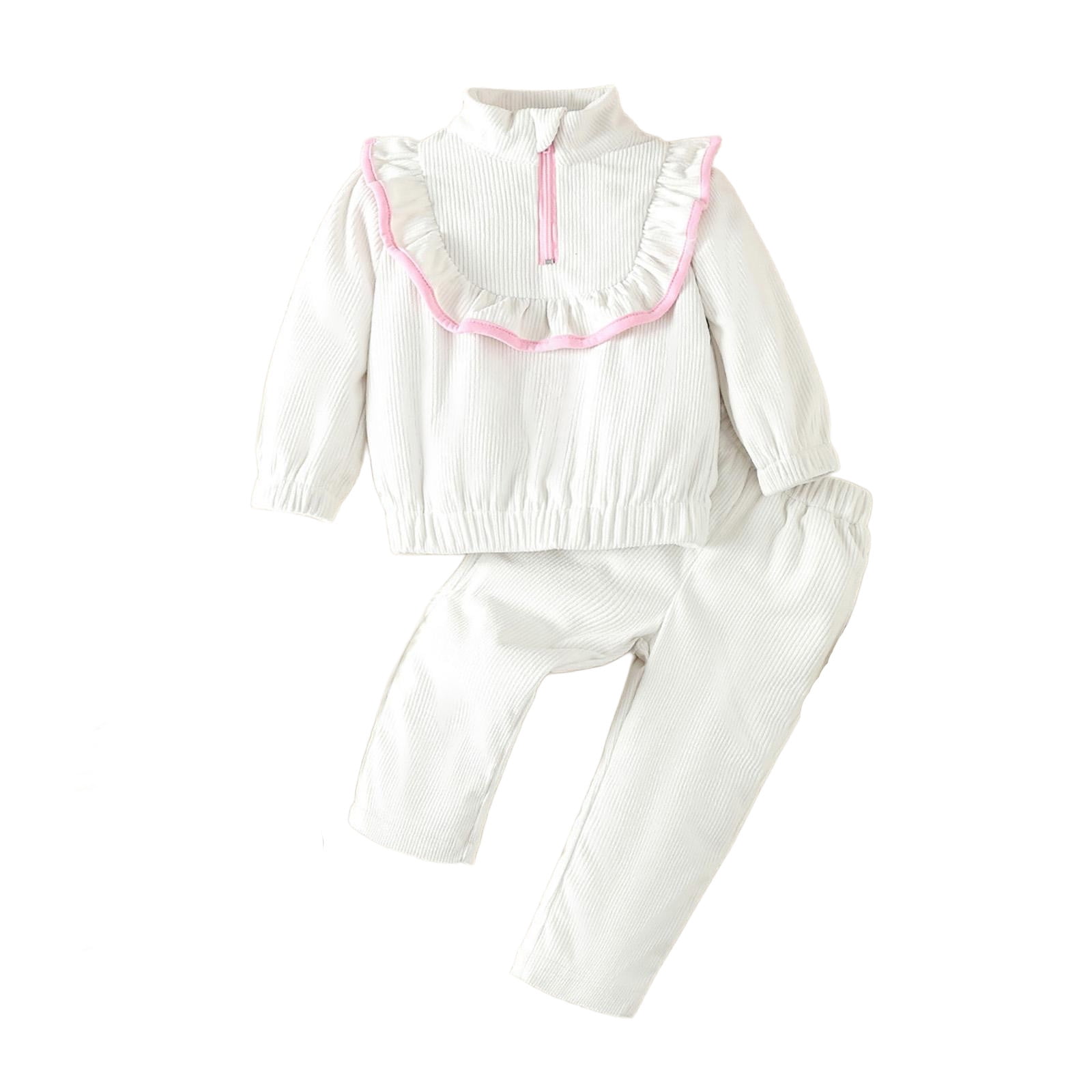 Baby Girl 2 Piece Clothes Set For Casual Wear Blended Pajama Suiting #254 main image 1