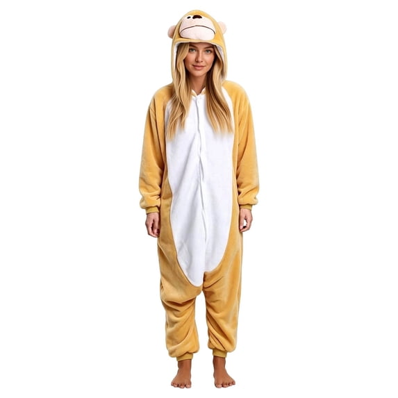 DHFJKG Unisex Adult Onesie Pajamas Animal One Piece Snug Fit Plush Halloween Sleepwear Homewear