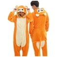 thumbnail image 1 of DHFJKG Unisex Adult Onesie Pajamas, Flannel Monkey Animal One Piece Halloween Hooded Sleepwear Homewear, 1 of 4