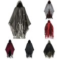 thumbnail image 1 of DHFJKG Unisex Adults Hooded Cloak Gothic Cape For Halloween Party, Distressed Ripped Spooky Season Poncho, 1 of 3