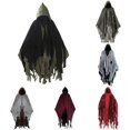 thumbnail image 1 of DHFJKG Unisex Adults Hooded Cloak Gothic Cape For Halloween Party, Distressed Ripped Spooky Season Poncho, 1 of 3