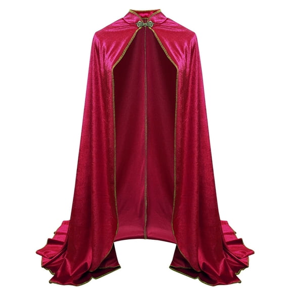 DHFJKG Velvet Cloak For Women, Hooded Cape Cloak Halloween Witch Dress-Up Poncho