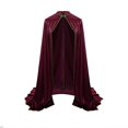 thumbnail image 1 of DHFJKG Velvet Cloak For Women, Hooded Cape Cloak Halloween Witch Dress-Up Poncho, 1 of 5