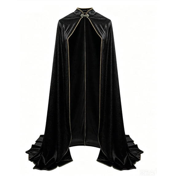 DHFJKG Velvet Cloak For Women, Hooded Cape Cloak Halloween Witch Dress-Up Poncho