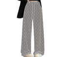 thumbnail image 1 of DHFJKG Velvet Wide Leg Pants Women Glitter Rhinestone High Waist Comfortable Drawstring Sweat Pants Baggy Streetwear Versatile Trousers, 1 of 3