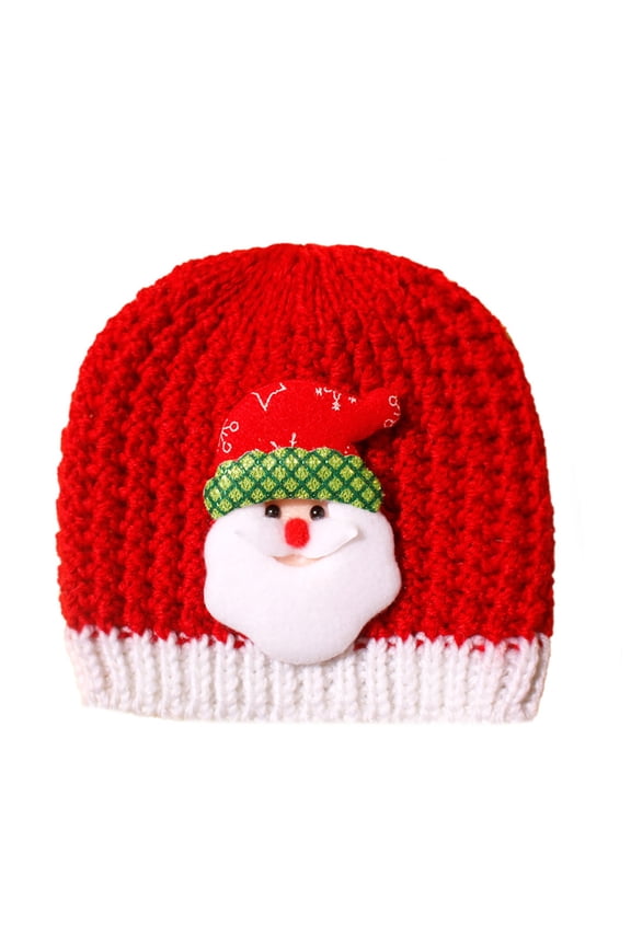 Winter Baby Christmas Beanie Knit Hat For Boys Girls Warm Yarn Infant Stocking Cap With Cute Animal Designs For Holiday Newborn Xmas Soft Hats