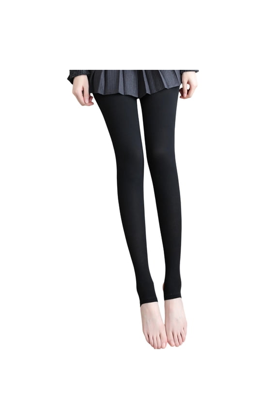 Winter Thermal Leggings For Women Fuzzy Lining High Waist Seamless Ribbed Base Layer Pants For Cold Weather Stylish Trousers