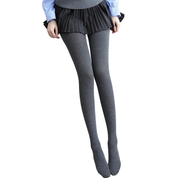 DHFJKG Winter Thermal Leggings For Women Fuzzy Lining High Waist Seamless Ribbed Base Layer Opaque Pantyhose Full Length For Cold Weather Casual Trousers