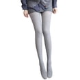 thumbnail image 1 of DHFJKG Winter Thermal Leggings For Women Fuzzy Lining High Waist Seamless Ribbed Base Layer Opaque Pantyhose Full Length For Cold Weather Stylish Trousers, 1 of 7