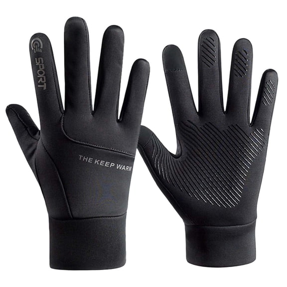 DHFJKG Winter Waterproof Cycling Gloves Adult Unisex Thermal Insulated Fuzzy Lining Five Finger Touchscreen Design For Outdoor Play Cold Weather Soft Windproof Mitten