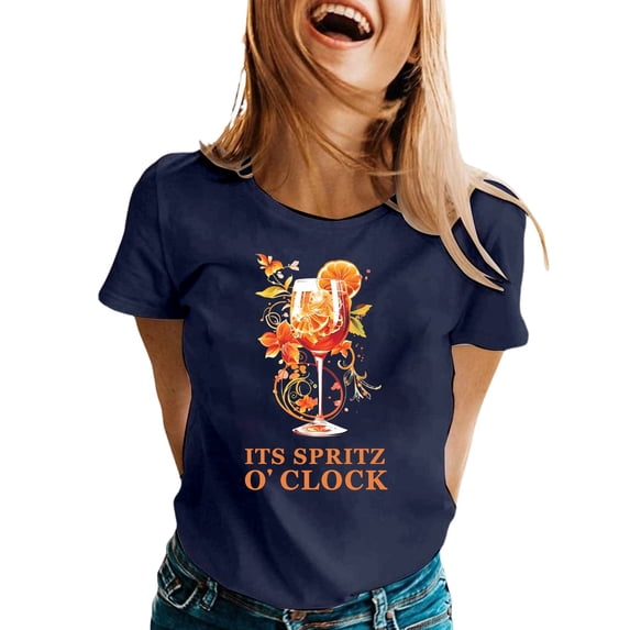 DHFJKG Women Casual Short Sleeve T Shirts Graphic Print Crew Neck Tee Loose Fit Comfortable Sporty Everyday Wear Stylish Tops