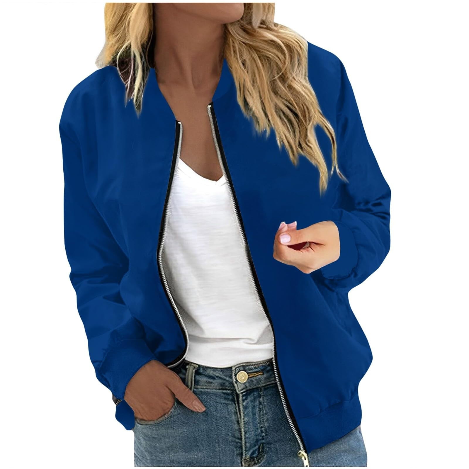 Long Sleeve Zip Up Coat Top main image 1