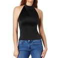 thumbnail image 1 of DHFJKG Women Crop Tank Top Sexy Halter High Neck Silk Satin Camisole Summer Sleeveless Tshirt Office Lady Trendy Tops, 1 of 5