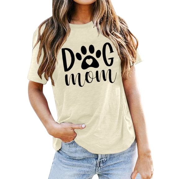 DHFJKG Women Cute Graphic Tee Short Sleeve T Shirt Round Neck Loose Fit Lightweight Summer Casual Stylish Tops