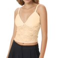 thumbnail image 1 of DHFJKG Women Lace Camisoles Top Cropped Tanks Sexy Adjustable Spaghetti Strap Summer Sexy Y2K V Neck Tight Stylish Tops, 1 of 5