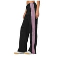 thumbnail image 1 of DHFJKG Women Side Striped Track Pants Drawstring Waist Wide Leg Cargo Casual Loose Fit Jogger Sweatpants Stylish Trousers, 1 of 7