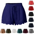 thumbnail image 1 of DHFJKG Women Summer Casual Shorts Lace Loose Fit Drawstring Loungewear Shorts Beach Vacation Clothes Comfy Bottoms, 1 of 3