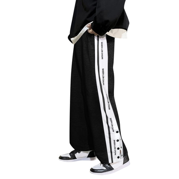DHFJKG Women Sweatpants Wide Leg Baggy Streetwear Casual Drawstring Jazz Dance Palazzo Joggers Versatile Trousers