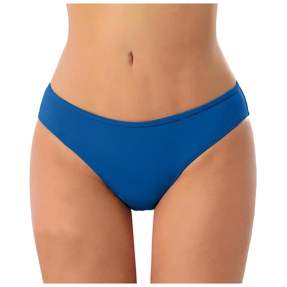 DHFJKG Women Swimwear Bikini Bottoms Summer Beach Low Rise Full Coverage Swim Briefs Soft Comfortable Solid Color Holiday Beachwear