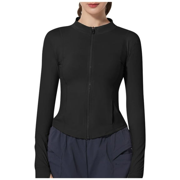 DHFJKG Women Yarn Sun Jacket Summer Lightweight Solid Color Ice Skin Coat Workout Jacket For Yoga Tight Fit Fingertip Sleeves Cozy Coats