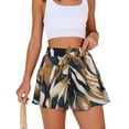 thumbnail image 1 of DHFJKG Women's Bohemian Shorts Summer Floral Casual Drawstring High Waist Wide Leg Loose Fit Shorts Boho Beach Vacation Clothes Stylish Bottoms, 1 of 7