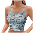 thumbnail image 1 of DHFJKG Women's Camouflage Crop Tank Top Scoop Neck Sexy Low Cut Tight Spaghetti Strap Cami Shirts Summer Going Out Trendy Tops, 1 of 4