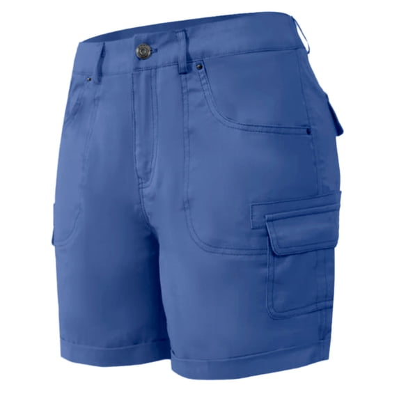 DHFJKG Women's Cargo Shorts Loose Fit Solid Color Flat Front Mini Hot Pants Summer Beach Shorts With Multi Pockets Outdoor Outfits Versatile Bottoms