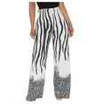 thumbnail image 1 of DHFJKG Women's Casual Sweatpants Leopard Print Elastic Waist Wide Leg Loose Fit Pants Trendy Trousers, 1 of 5