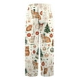 thumbnail image 1 of DHFJKG Women's Christmas Pajama Pants Loose Fit Cute Cat Printed Elastic Waist Nightwear Pyjamas Sleepwear Bottoms For Lounging Comfort Trousers, 1 of 3