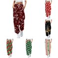 thumbnail image 1 of DHFJKG Women's Christmas Print Sweatpants Drawstring Tapered Joggers Pants Comfortable Loose High Waisted Sweat Pants With Pockets, 1 of 4