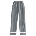 thumbnail image 1 of DHFJKG Women's Fuzzy Pajamas Pants Sleepwear Winter Warm Loose Fit Thermal Long Pyjama Bottoms With Pockets For Home Versatile Trousers, 1 of 3